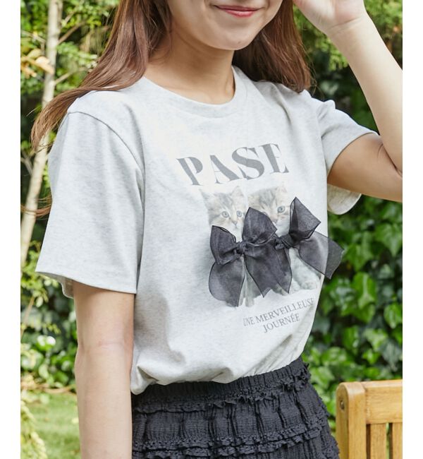  「リボンネコチャンTシャツ」|Tシャツ・カットソー|