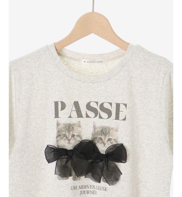  「リボンネコチャンTシャツ」|Tシャツ・カットソー|