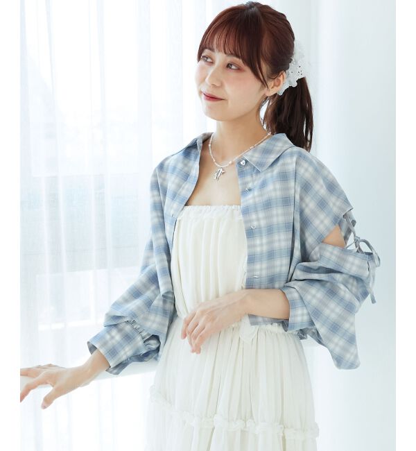  「オープンショルダーショートシャツ」|シャツ・ブラウス|