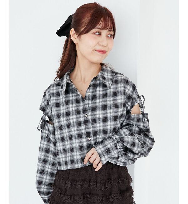  「オープンショルダーショートシャツ」|シャツ・ブラウス|