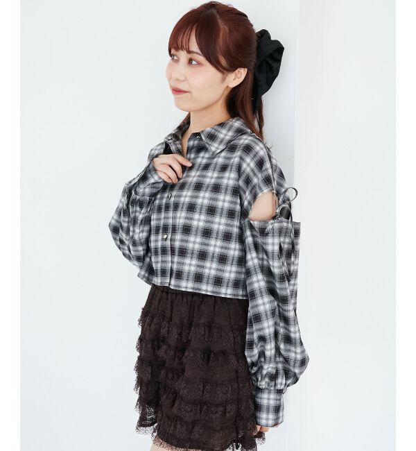  「オープンショルダーショートシャツ」|シャツ・ブラウス|