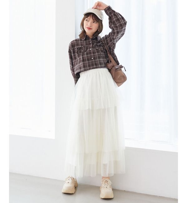  「ハートボタンリボンつきシャツ」|シャツ・ブラウス|