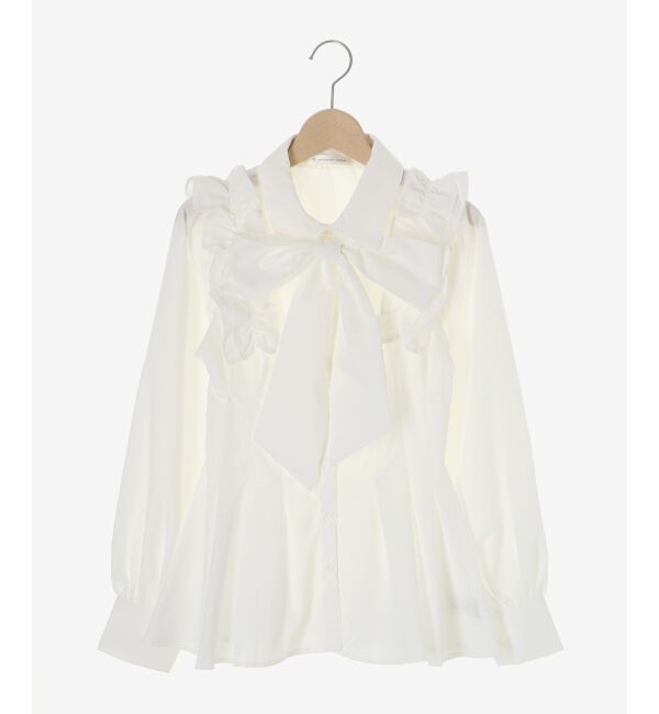  「ショルダーフリルボウタイブラウス」|シャツ・ブラウス|