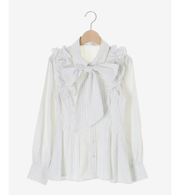  「ショルダーフリルボウタイブラウス」|シャツ・ブラウス|