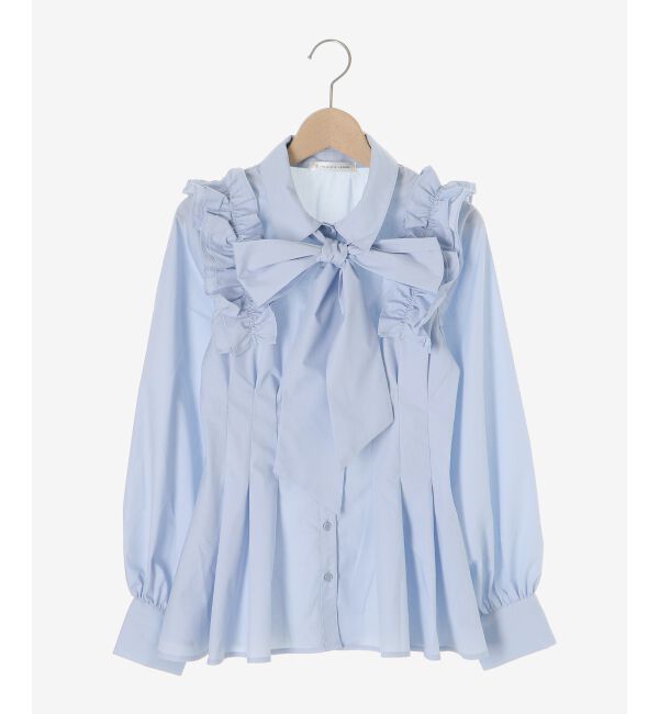  「ショルダーフリルボウタイブラウス」|シャツ・ブラウス|