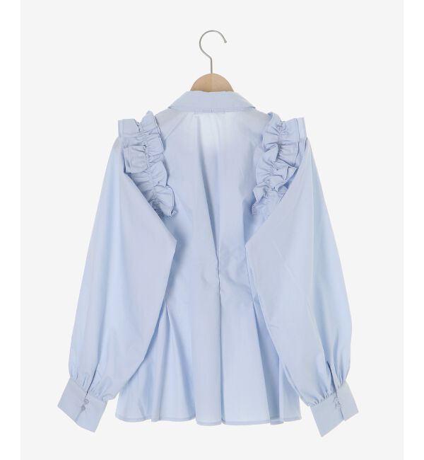  「ショルダーフリルボウタイブラウス」|シャツ・ブラウス|