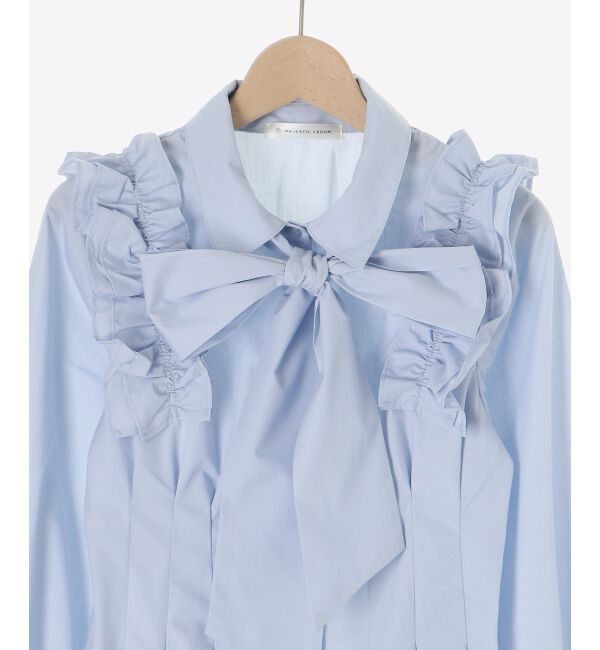 「ショルダーフリルボウタイブラウス」|シャツ・ブラウス|