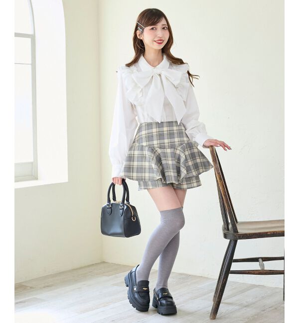  「ショルダーフリルボウタイブラウス」|シャツ・ブラウス|