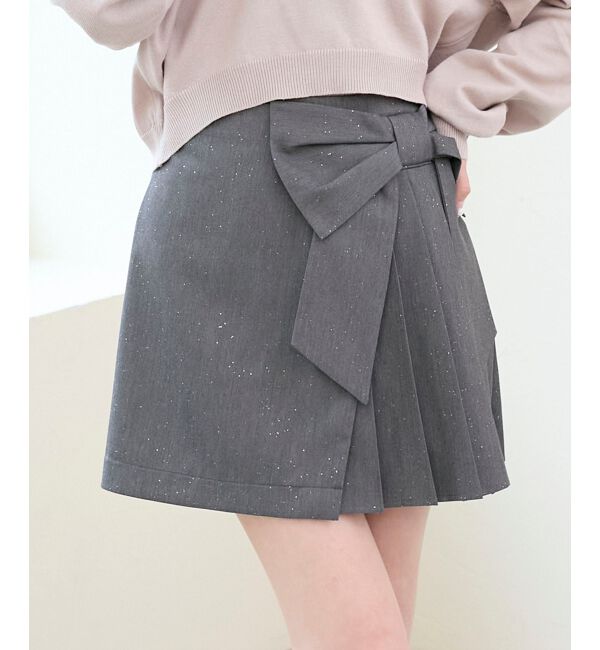  「キラキラリボンプリーツスカパン」|スカート|
