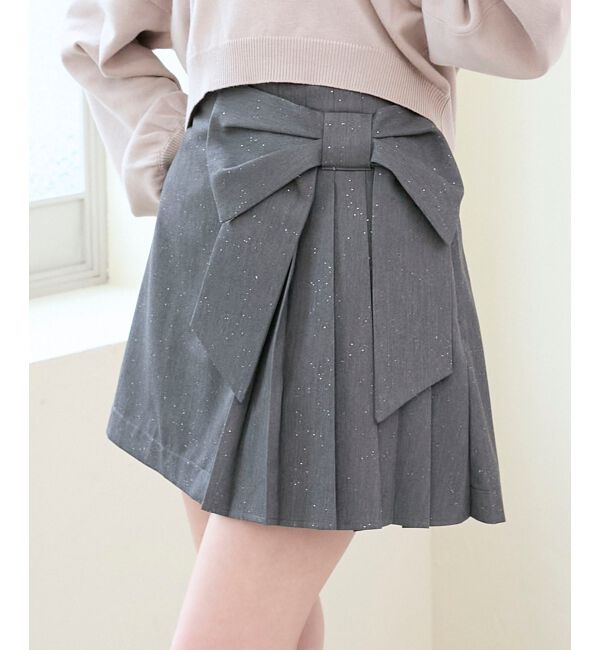 「キラキラリボンプリーツスカパン」|スカート|