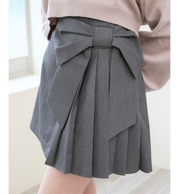  「キラキラリボンプリーツスカパン」|スカート|