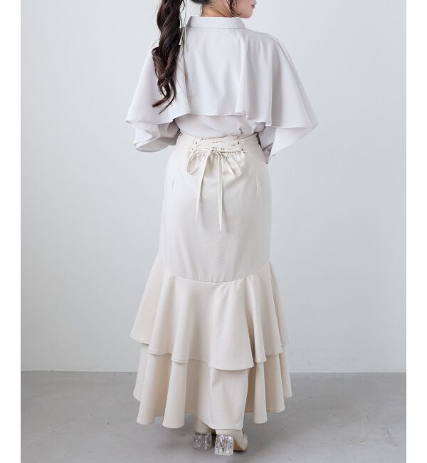  「シアーケープロングスリーブブラウス」|シャツ・ブラウス|