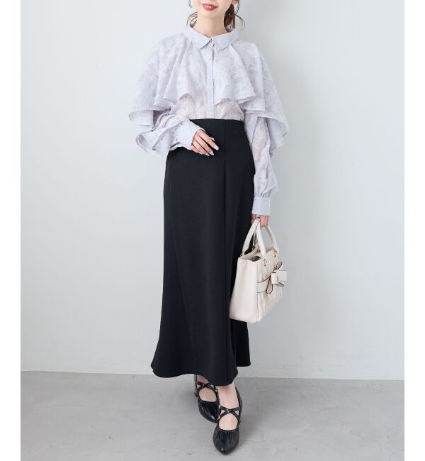  「シアーケープロングスリーブブラウス」|シャツ・ブラウス|