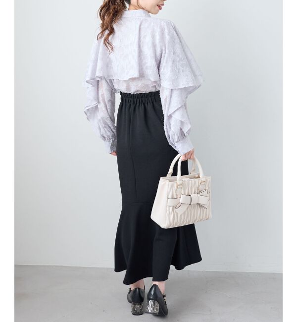  「シアーケープロングスリーブブラウス」|シャツ・ブラウス|