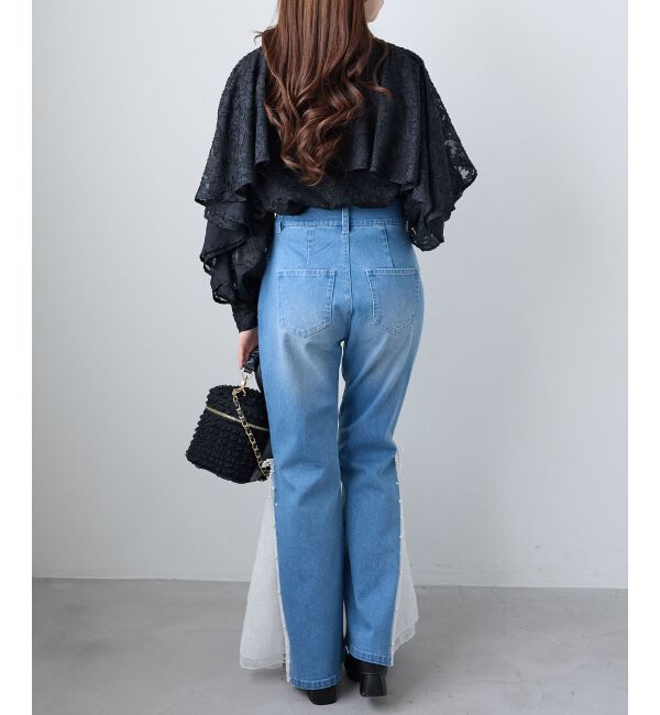  「シアーケープロングスリーブブラウス」|シャツ・ブラウス|