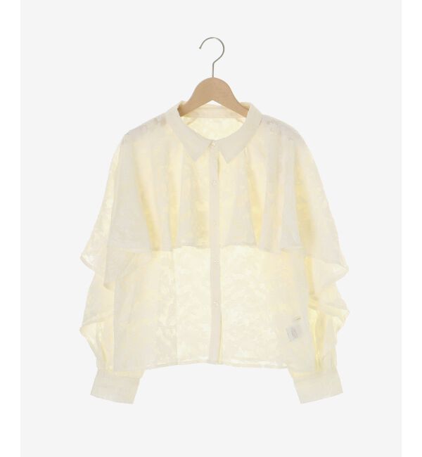  「シアーケープロングスリーブブラウス」|シャツ・ブラウス|
