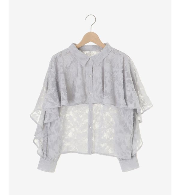  「シアーケープロングスリーブブラウス」|シャツ・ブラウス|