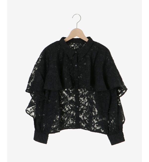  「シアーケープロングスリーブブラウス」|シャツ・ブラウス|