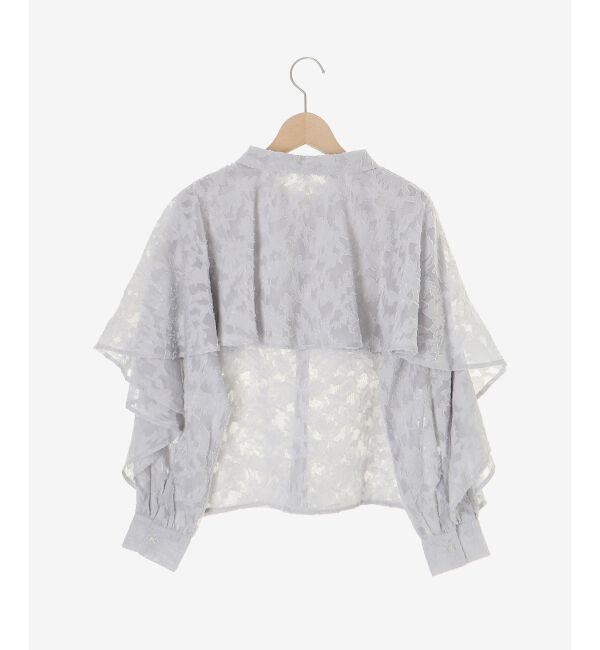  「シアーケープロングスリーブブラウス」|シャツ・ブラウス|