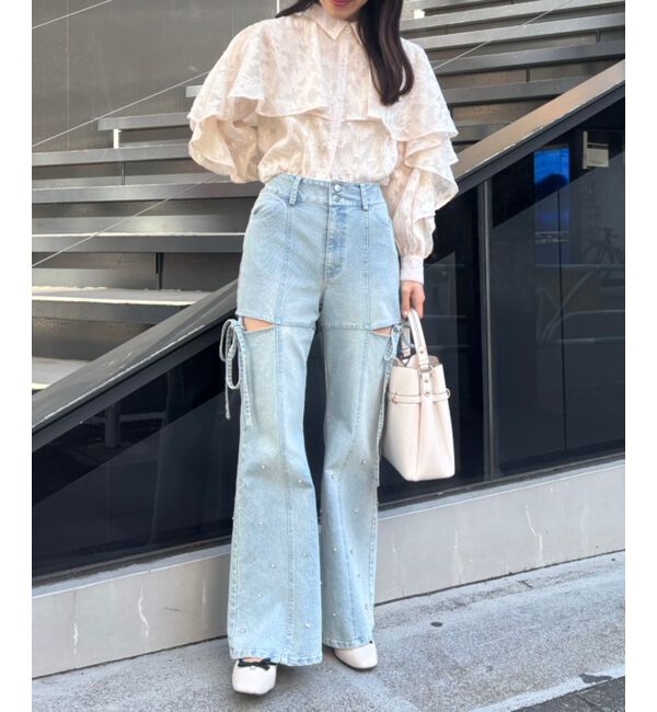  「シアーケープロングスリーブブラウス」|シャツ・ブラウス|