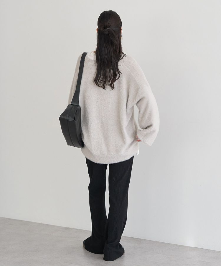 earth music&ecology「ラメミニシャギーVネックニットカーディガン」|カーディガン|