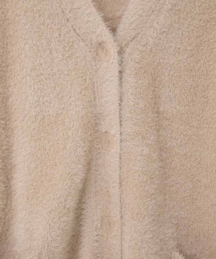 earth music&ecology「ラメミニシャギーVネックニットカーディガン」|カーディガン|