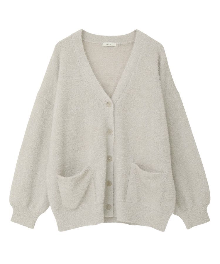 earth music&ecology「ラメミニシャギーVネックニットカーディガン」|カーディガン|