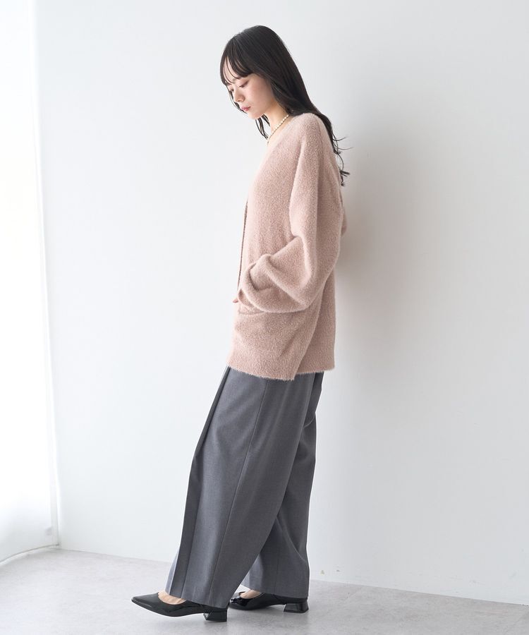 earth music&ecology「ラメミニシャギーVネックニットカーディガン」|カーディガン|