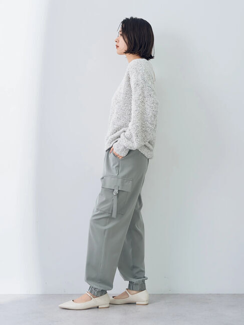 YECCA VECCA「レースアップリボンヤーンニット」|ニット・セーター|