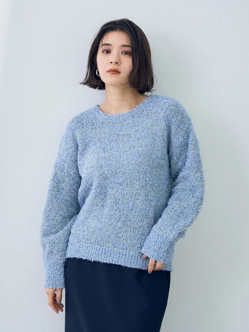 YECCA VECCA「レースアップリボンヤーンニット」|ニット・セーター|