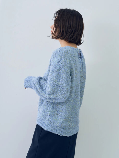 YECCA VECCA「レースアップリボンヤーンニット」|ニット・セーター|