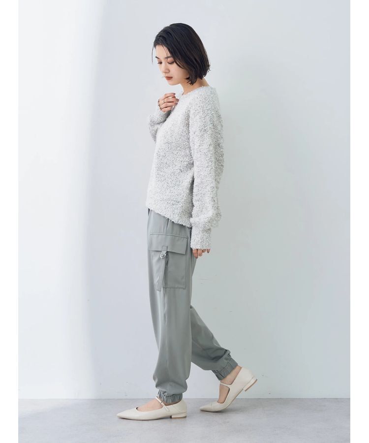 YECCA VECCA「レースアップリボンヤーンニット」|ニット・セーター|