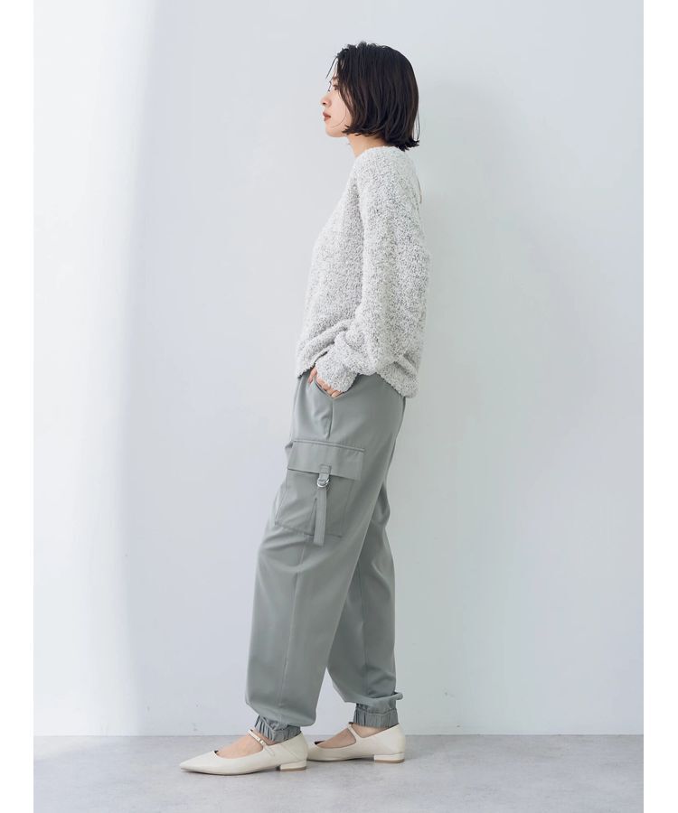 YECCA VECCA「レースアップリボンヤーンニット」|ニット・セーター|