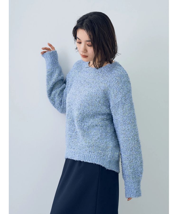 YECCA VECCA「レースアップリボンヤーンニット」|ニット・セーター|