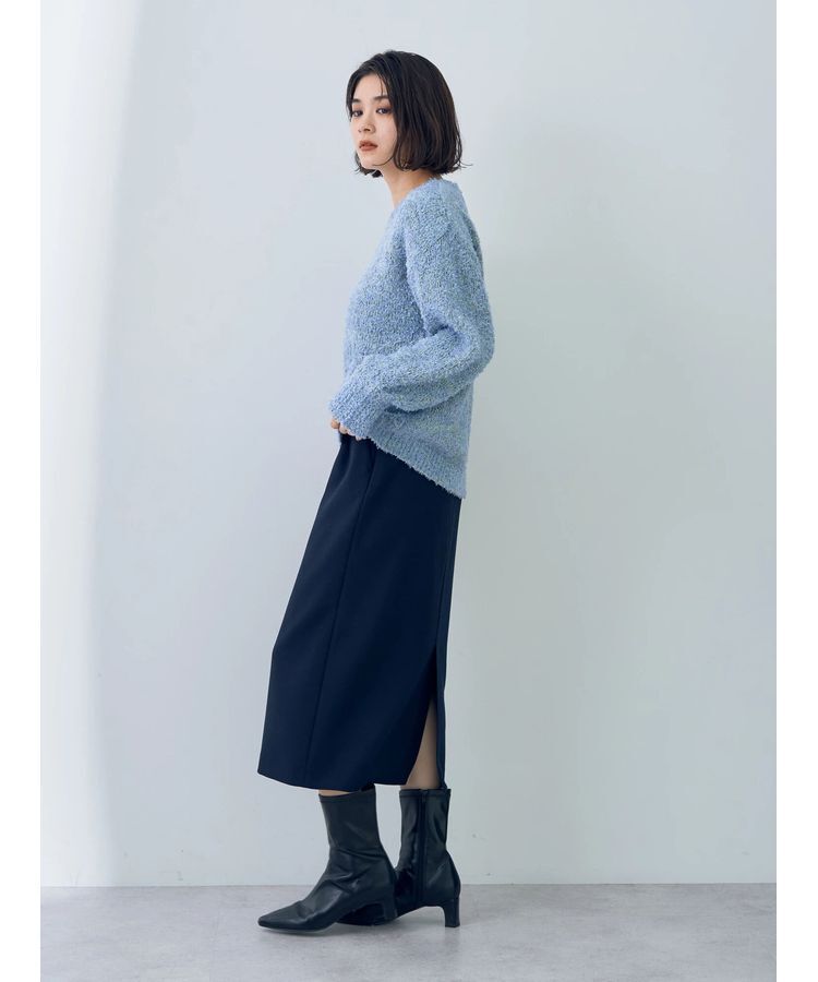 YECCA VECCA「レースアップリボンヤーンニット」|ニット・セーター|