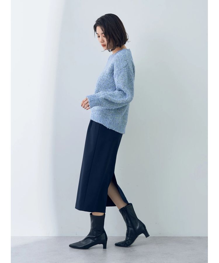 YECCA VECCA「レースアップリボンヤーンニット」|ニット・セーター|