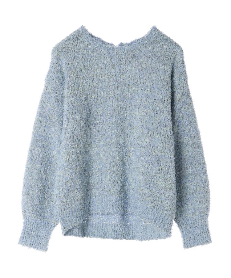 YECCA VECCA「レースアップリボンヤーンニット」|ニット・セーター|