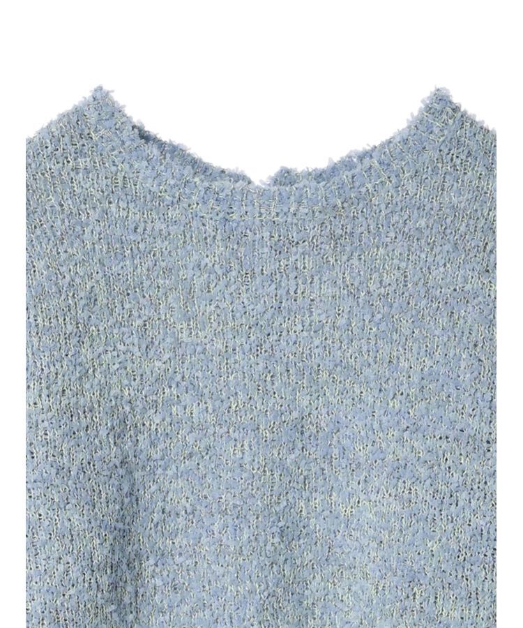 YECCA VECCA「レースアップリボンヤーンニット」|ニット・セーター|