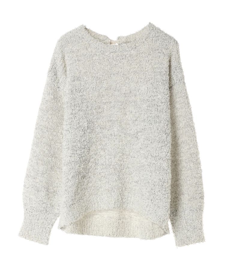 YECCA VECCA「レースアップリボンヤーンニット」|ニット・セーター|