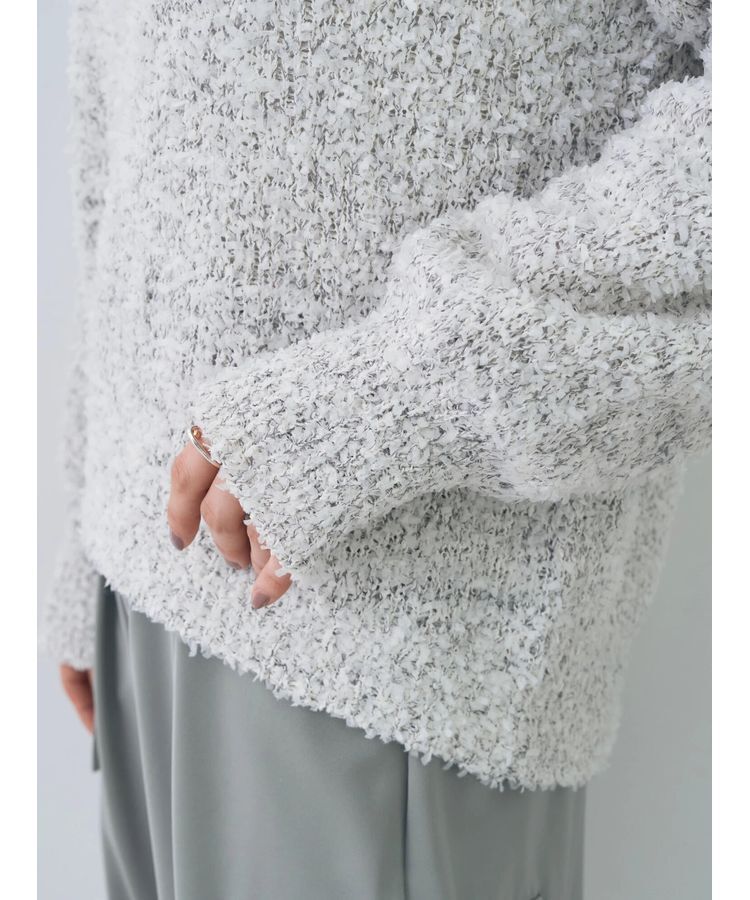 YECCA VECCA「レースアップリボンヤーンニット」|ニット・セーター|