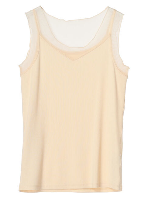 YECCA VECCA「チュールMIXリブインナー」|インナー|