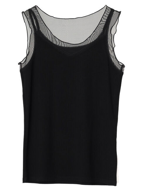 YECCA VECCA「チュールMIXリブインナー」|インナー|