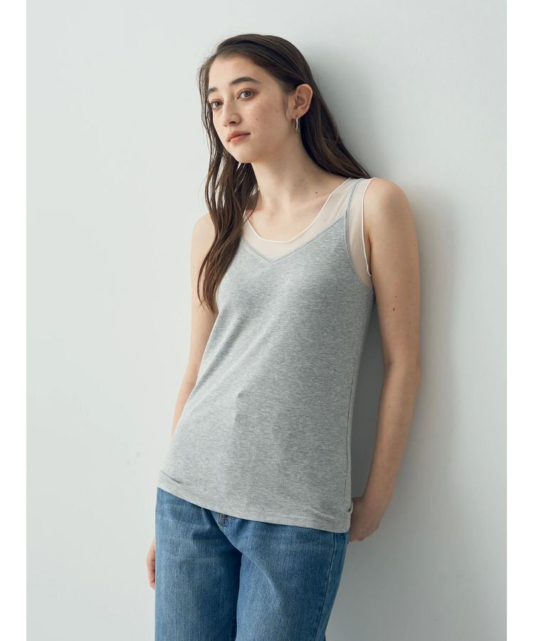 YECCA VECCA「チュールMIXリブインナー」|インナー|