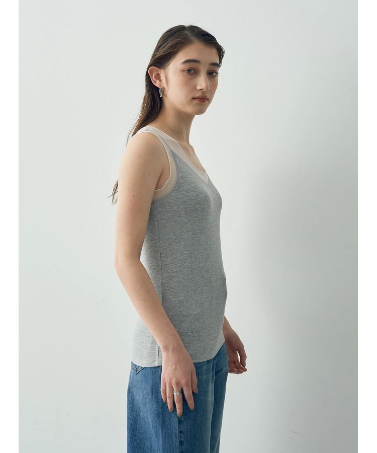 YECCA VECCA「チュールMIXリブインナー」|インナー|