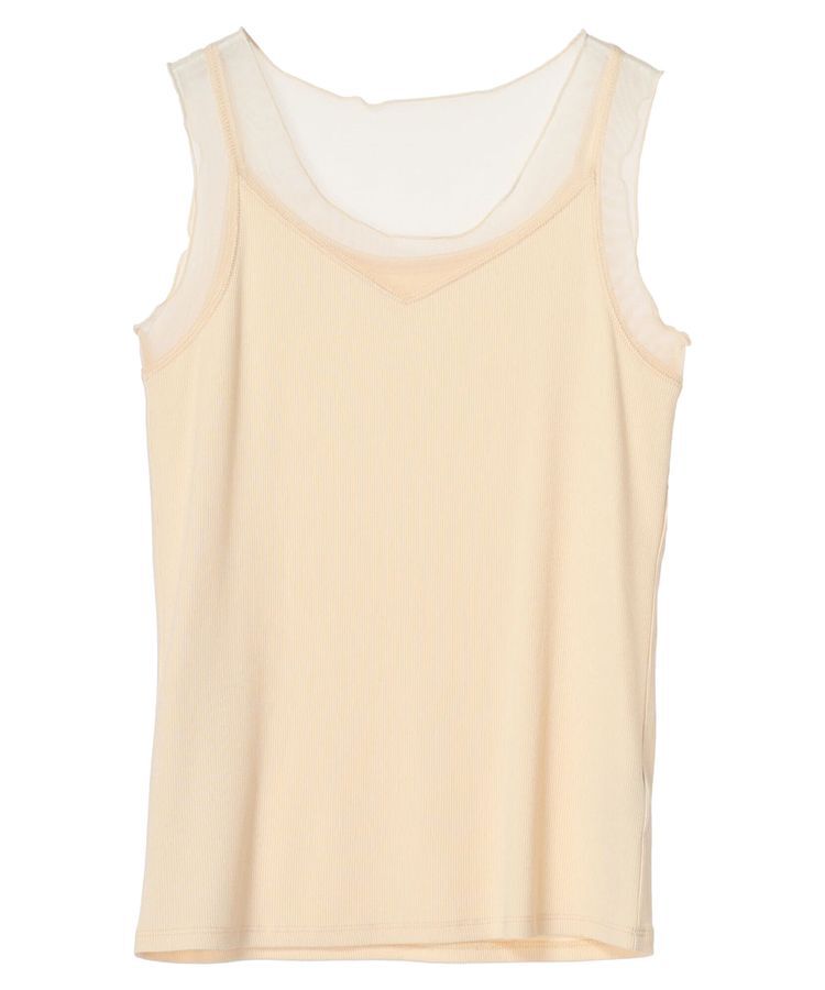 YECCA VECCA「チュールMIXリブインナー」|インナー|