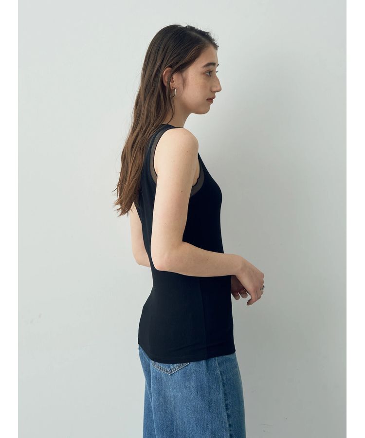 YECCA VECCA「チュールMIXリブインナー」|インナー|