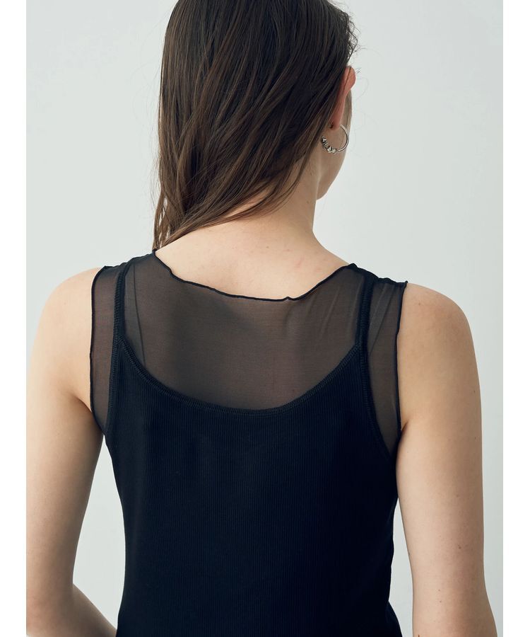 YECCA VECCA「チュールMIXリブインナー」|インナー|