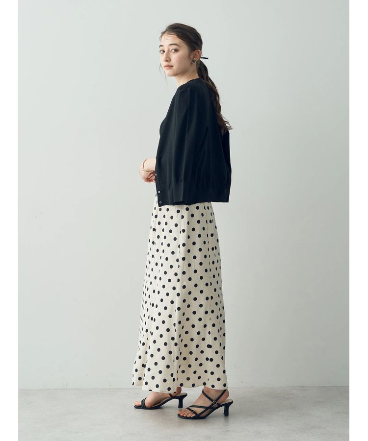 YECCA VECCA「レーヨンリネンドットマーメイドスカート」|フレア|