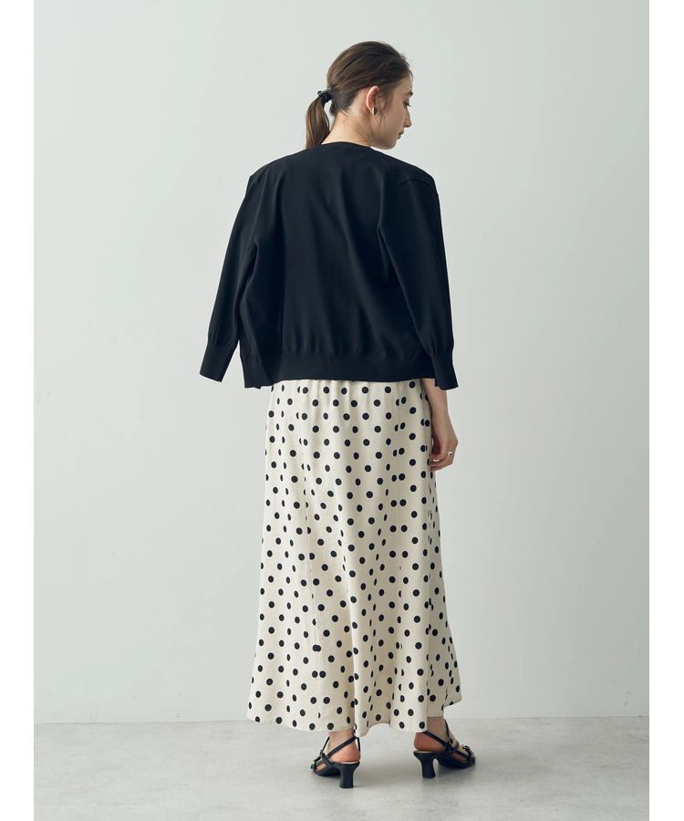 YECCA VECCA「レーヨンリネンドットマーメイドスカート」|フレア|
