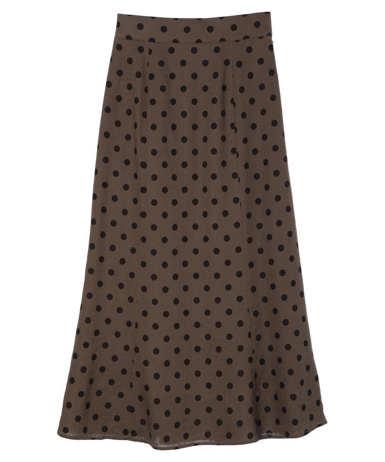 YECCA VECCA「レーヨンリネンドットマーメイドスカート」|フレア|